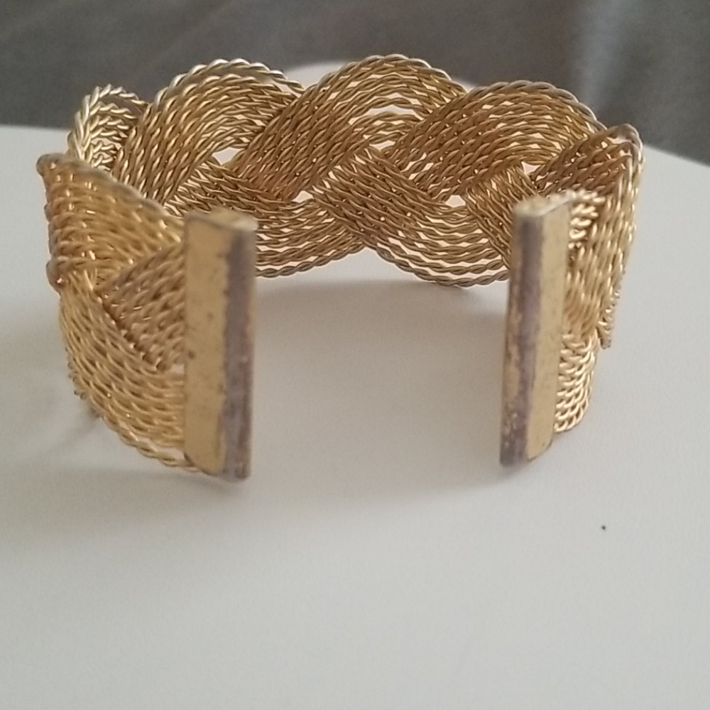 Braided Goldtone Cuff - Picture 5 of 5